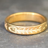 Gold Fish Bone Ring - Fishbone Ring, Gold Vermeil Ring