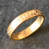 Gold Fish Bone Ring - Fishbone Ring, Gold Vermeil Ring