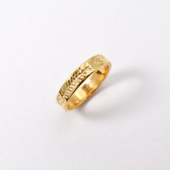 Fish Bone Ring, Engraved Band, Fish Ring, Dented Ring, Thick Silver Band, Sterling Silver Ring, Fishbone Silver Band, Solid Silver Ring(1)