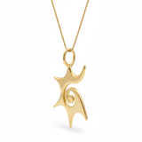 Elegant gold sun pendant necklace in 18k Gold Vermeil, perfect for special occasions and everyday elegance.