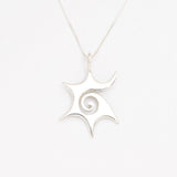 Sun Pendant - Rose Gold Swirl Necklace, Boho Statement Necklace