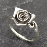 Artistic Flower Ring, Silver Flower Ring, Silver Rose Ring, Flower Ring, Floral Ring, Vintage Ring, Artistic Ring, Silver Ring, 925 Silver