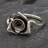 Artistic Flower Ring, Silver Flower Ring, Silver Rose Ring, Flower Ring, Floral Ring, Vintage Ring, Artistic Ring, Silver Ring, 925 Silver