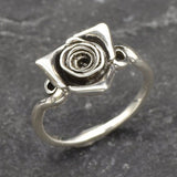 Artistic Flower Ring, Silver Flower Ring, Silver Rose Ring, Flower Ring, Floral Ring, Vintage Ring, Artistic Ring, Silver Ring, 925 Silver