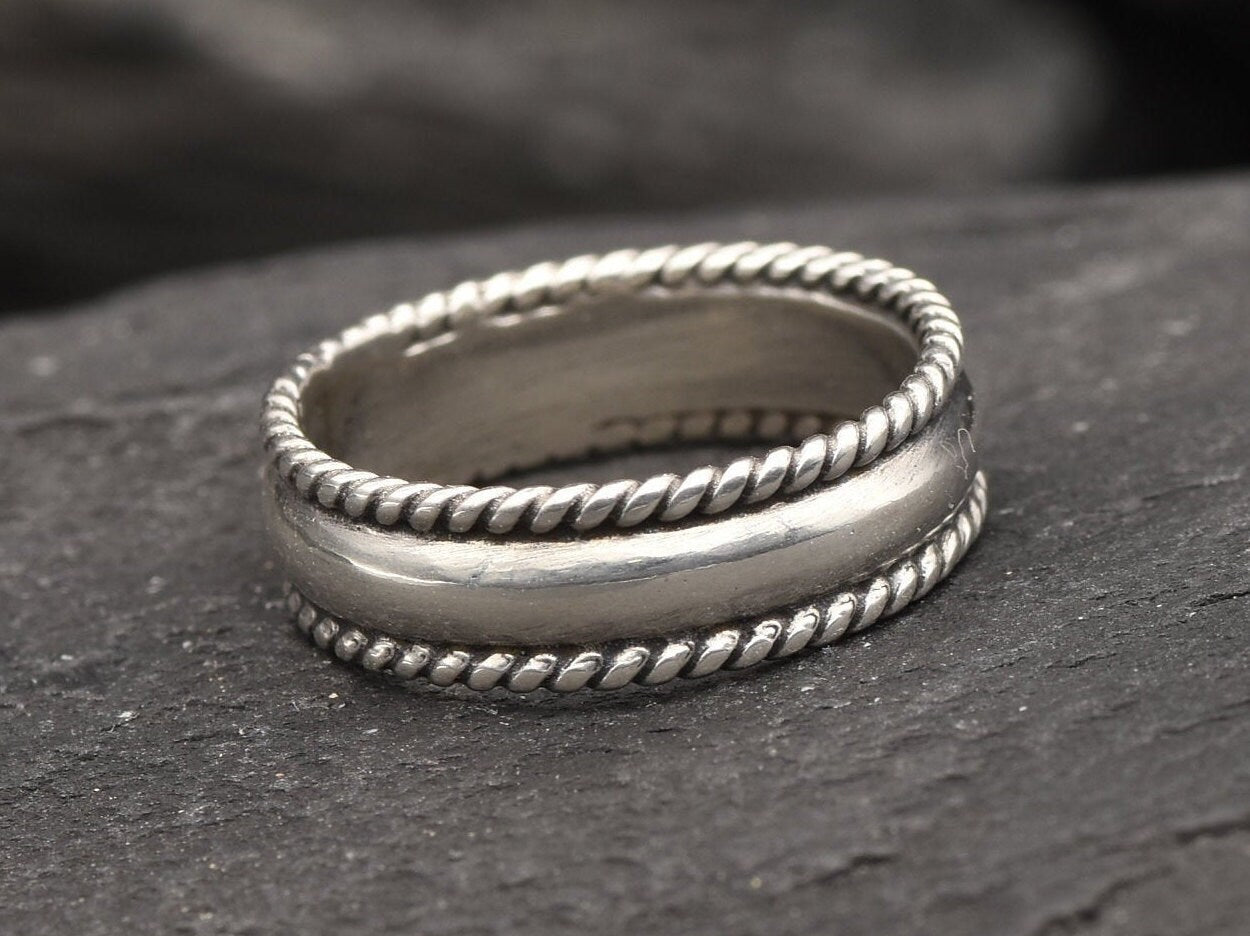 Braided Band, Minimal Ring, Detailed Ring, Artisan Ring, Handmade Silver Ring, Simple Silver Ring, Delicate Silver Ring, 925 Sterling Silver