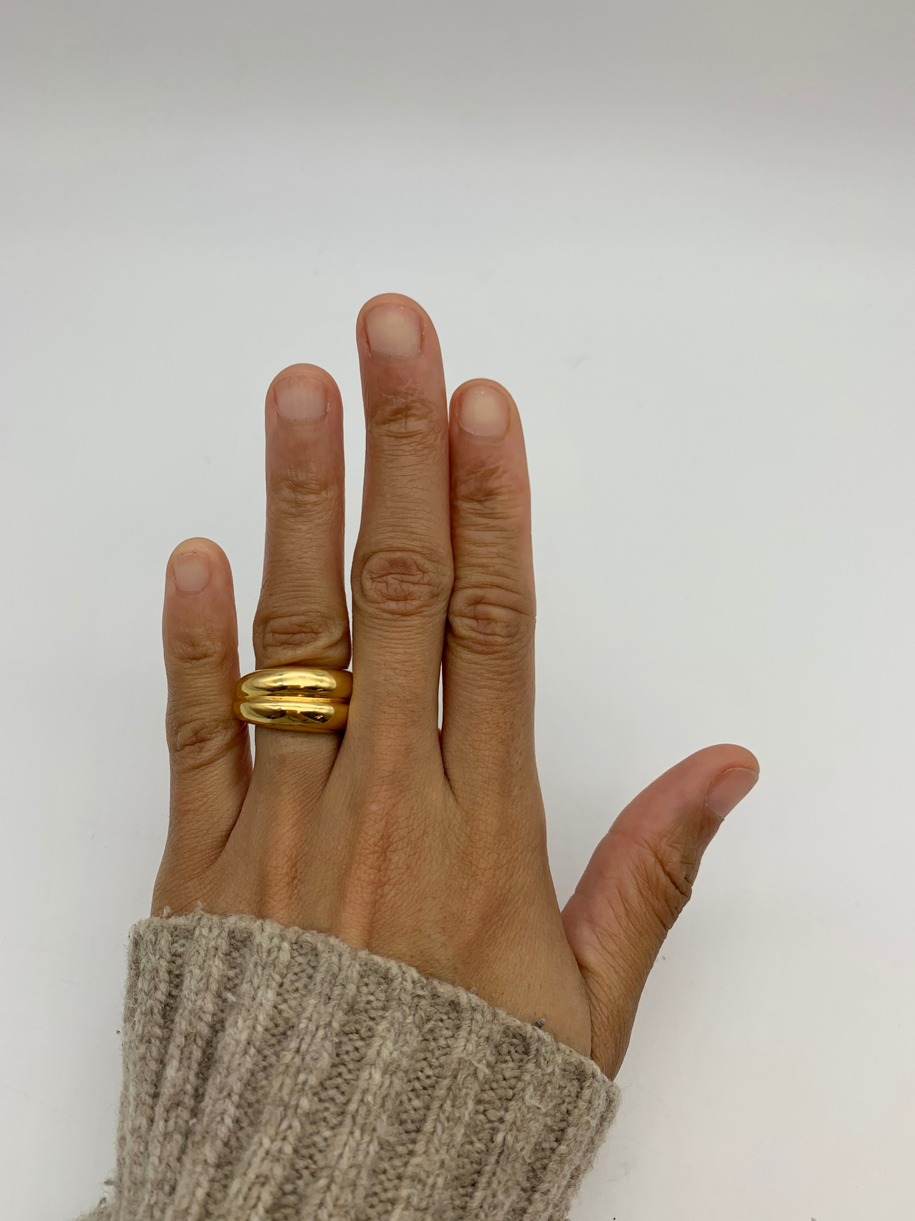 Thick Silver Ring, Chunky Ring, Dome Ring, Double Ring, Silver Ring, Vintage Ring, Boho Ring, Minimalist Ring, Silver Band, 925 Solid Silver(1)