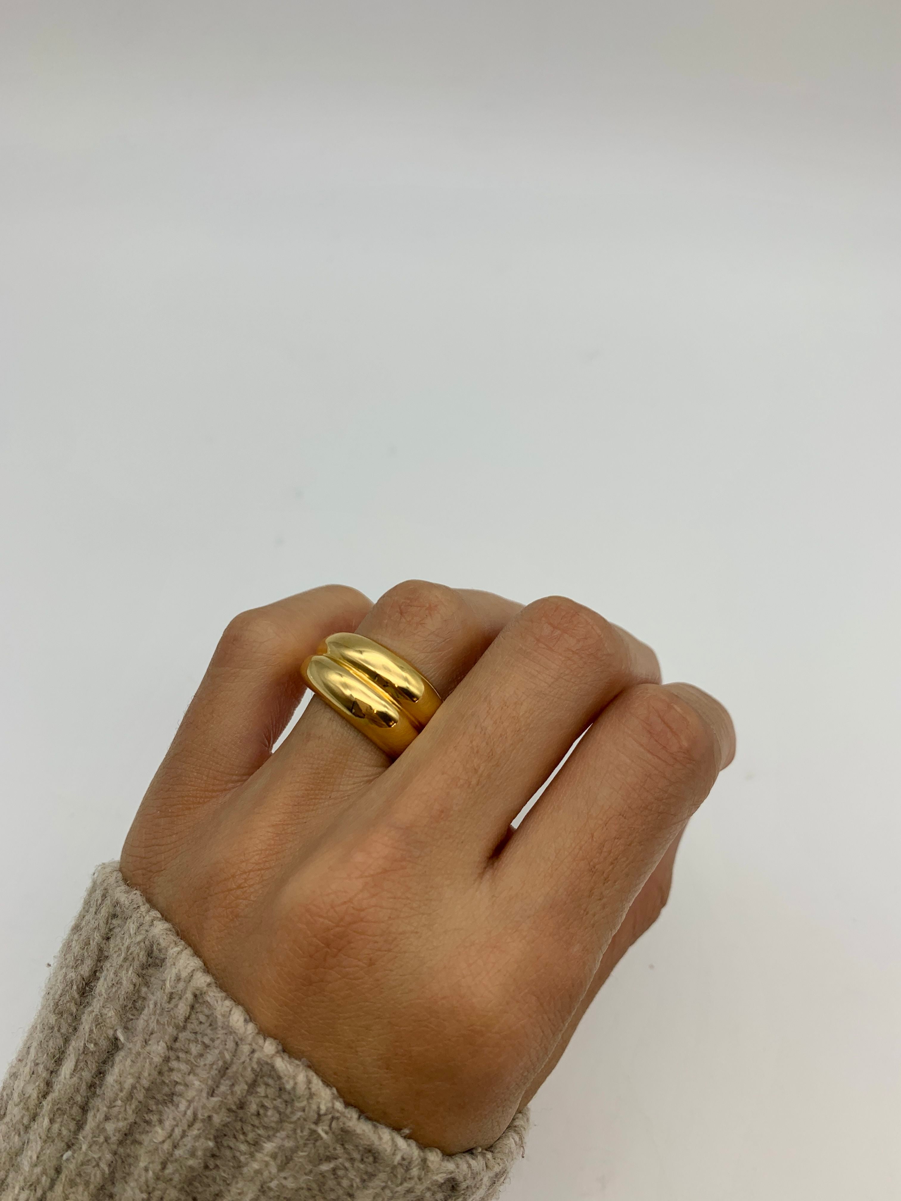 Thick Silver Ring, Chunky Ring, Dome Ring, Double Ring, Silver Ring, Vintage Ring, Boho Ring, Minimalist Ring, Silver Band, 925 Solid Silver(1)