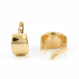 Classic Gold Half Hoop Earrings - Crafted in 18k Gold Vermeil, perfect for adding a touch of elegance to any outfit.