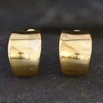 Gold Chunky Earrings, Half Hoops, Statement Earrings, Wide Gold Earrings, Hoop Earrings, Gold Huggies, Gold Plated Earrings, Vermeil Studs