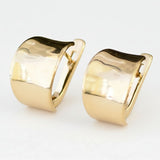 Thick Hoop Earrings - Wide Gold Half Hoops Earrings, Simple Gold Earrings made in 18k Gold Vermeil. Ideal for everyday wear and perfect for birthday gifting and special occasions.