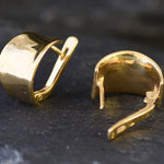 Gold Chunky Earrings, Half Hoops, Statement Earrings, Wide Gold Earrings, Hoop Earrings, Gold Huggies, Gold Plated Earrings, Vermeil Studs