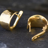 Gold Chunky Earrings, Half Hoops, Statement Earrings, Wide Gold Earrings, Hoop Earrings, Gold Huggies, Gold Plated Earrings, Vermeil Studs