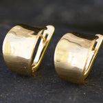 Gold Chunky Earrings, Half Hoops, Statement Earrings, Wide Gold Earrings, Hoop Earrings, Gold Huggies, Gold Plated Earrings, Vermeil Studs