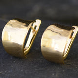 Gold Chunky Earrings, Half Hoops, Statement Earrings, Wide Gold Earrings, Hoop Earrings, Gold Huggies, Gold Plated Earrings, Vermeil Studs