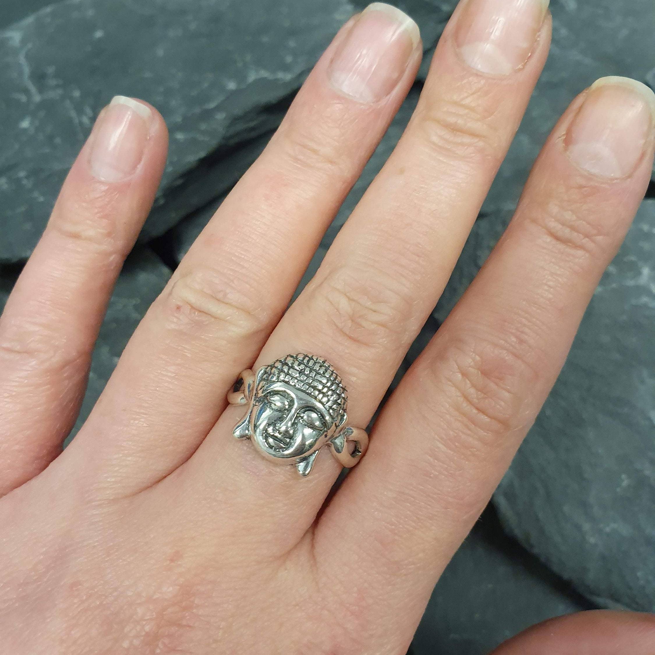 Buddha Ring, Silver Buddhist Ring, Symbolic Ring, Gautama Buddha Ring, Statement Ring, Sterling Silver Ring, 925 Silver Ring, Nirvana Ring