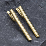 Silver Bar Drop Earrings - Silver Vertical Earrings - Long Line Statement Earrings