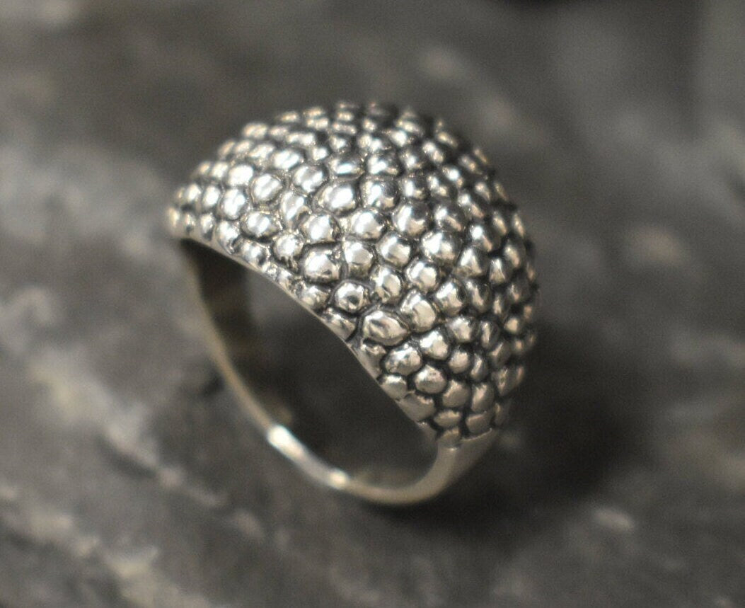 Sphere Ring, Statement Ring, Silver Round Ring, Unique Silver Ring, Silver Statement Ring, Silver Dome Ring, Solid Silver Ring, Sphere