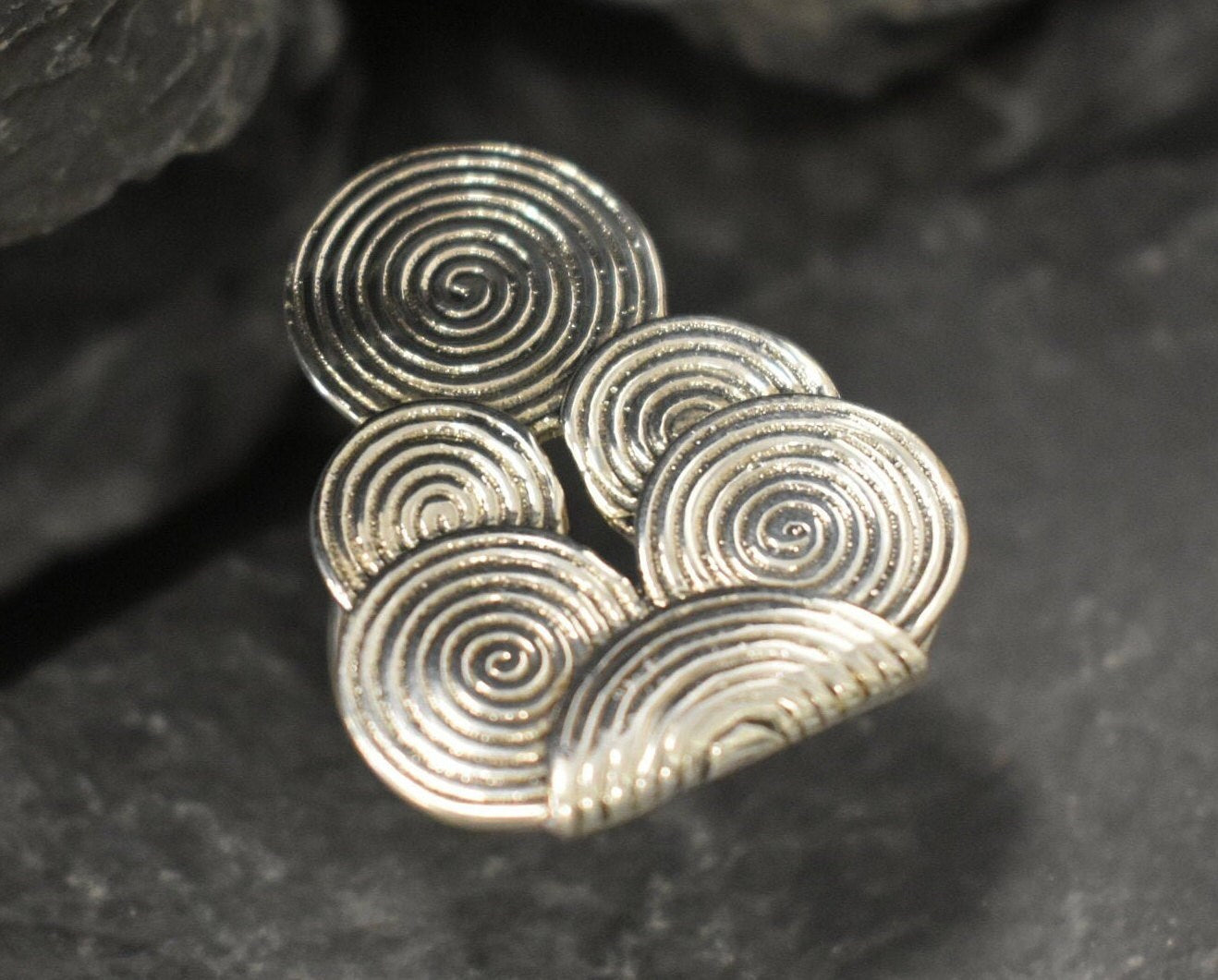 Large Silver Ring, Geometric Ring, Infinity Ring, Tribal Ring, Circle Ring, Statement Ring, Vintage Ring, Sterling Silver Ring, Celtic Ring