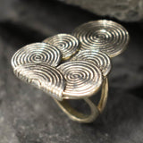 Large Silver Ring, Geometric Ring, Infinity Ring, Tribal Ring, Circle Ring, Statement Ring, Vintage Ring, Sterling Silver Ring, Celtic Ring