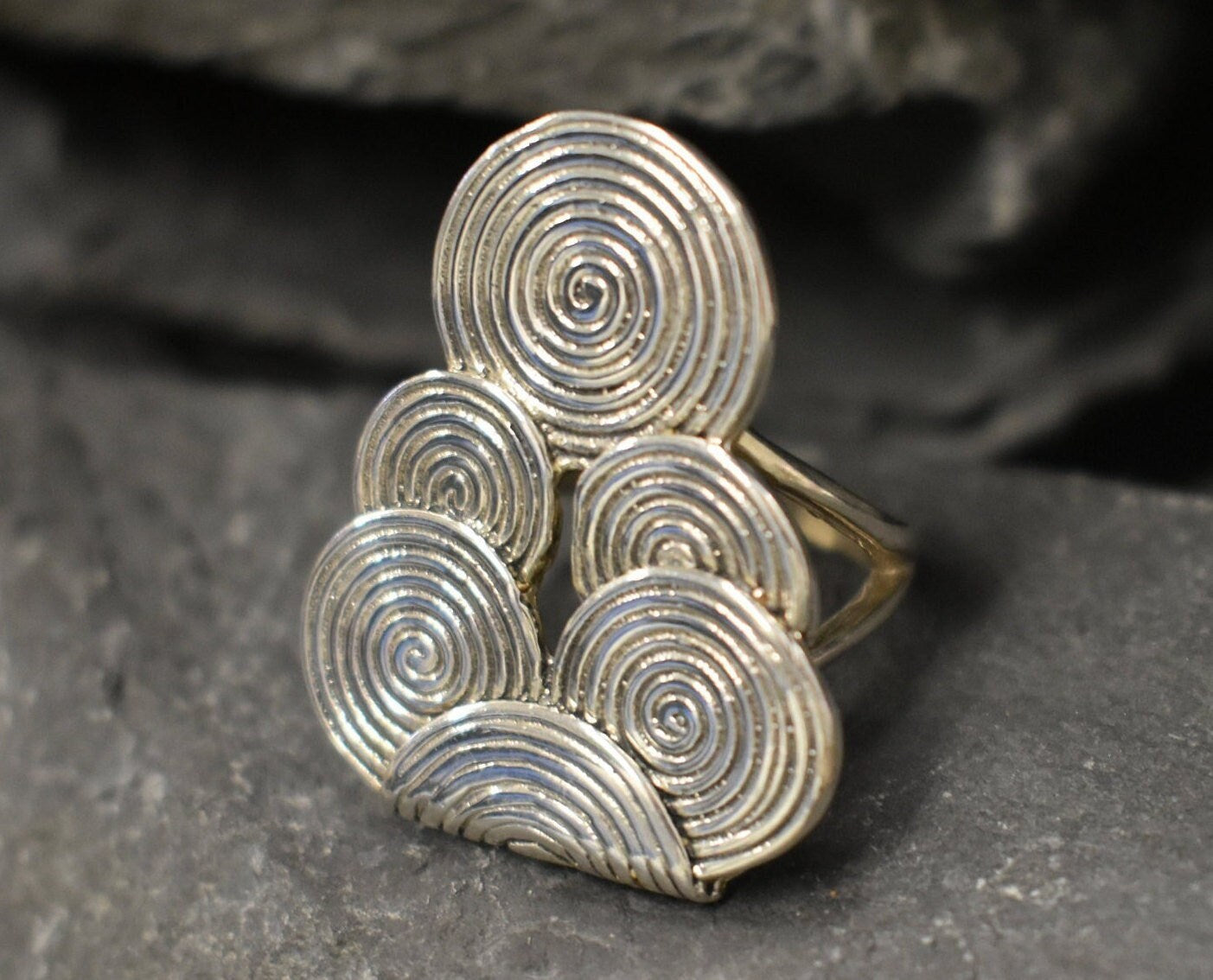 Large Silver Ring, Geometric Ring, Infinity Ring, Tribal Ring, Circle Ring, Statement Ring, Vintage Ring, Sterling Silver Ring, Celtic Ring