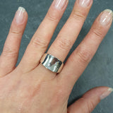 Wide Silver Band, Solid Silver Ring, Thick Silver Ring, Simple Silver Band, 925 Silver Ring, Statement Band, Smooth Ring, Flat Surface Ring