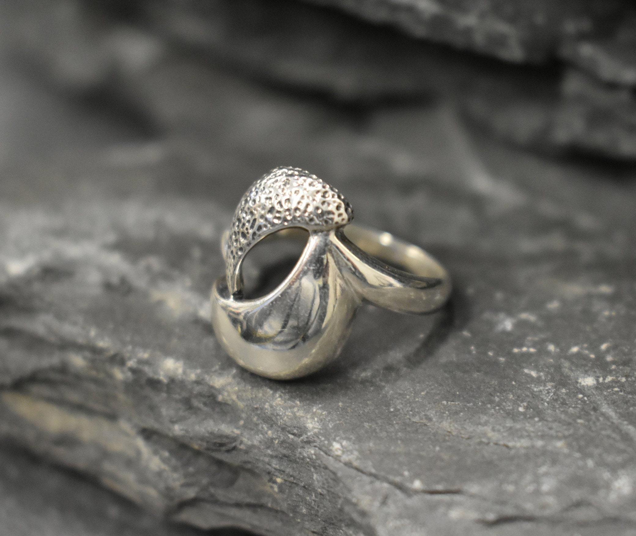 Intertwined Ring, Statement Ring, Sterling Silver Ring, Yin Yang Ring, Artistic Ring, Bohemian Ring, Large Silver Ring, Asymmetric Ring