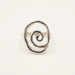 Stylish Large Silver Swirl Ring in 925 Sterling Silver, a stunning statement piece for everyday wear and special celebrations.