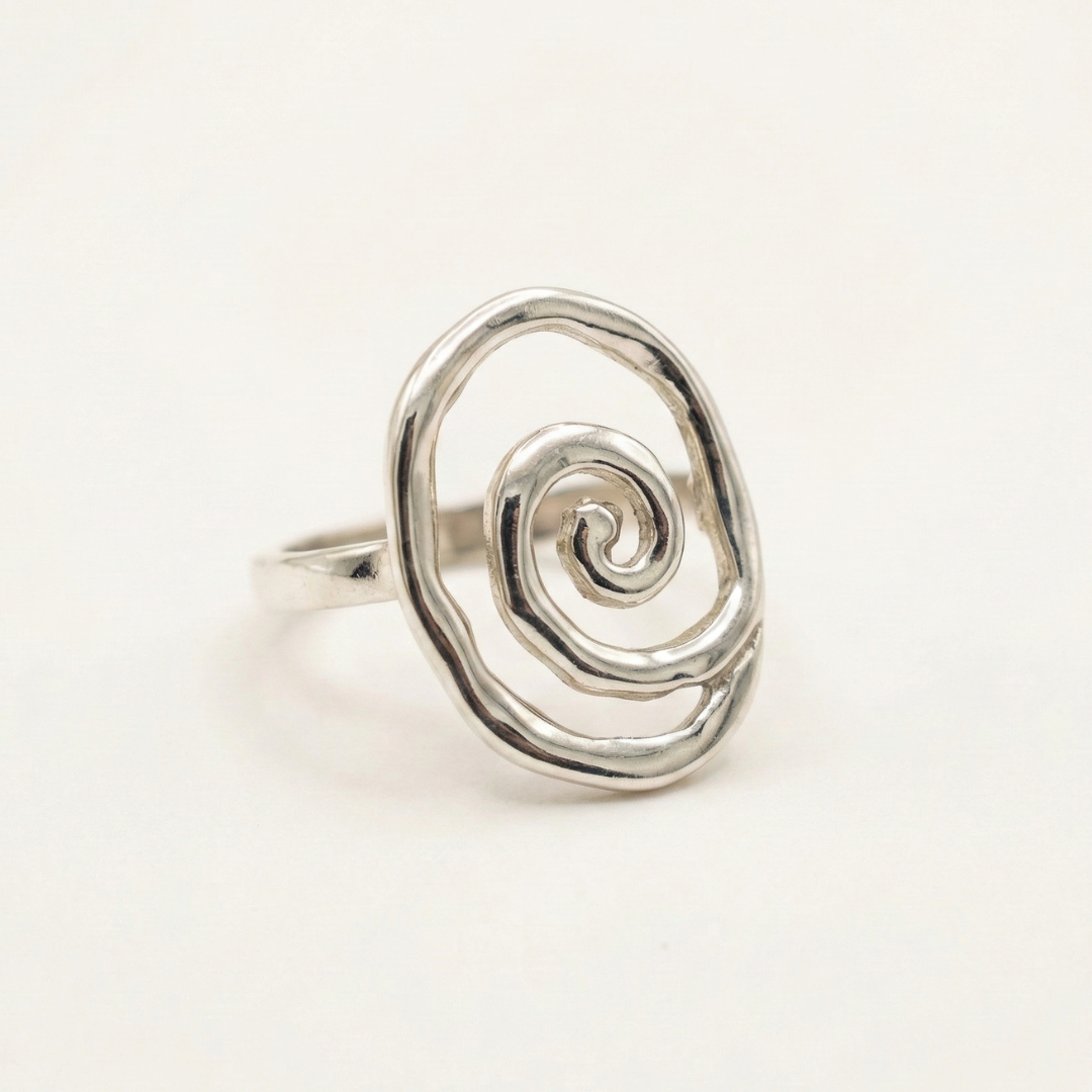 Silver Infinity Ring - Large Silver Swirl Ring - Silver Statement Ring made in 925 Sterling Silver. Ideal for everyday wear and perfect for birthday gifting and special occasions.