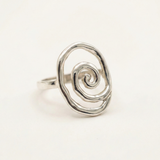Silver Infinity Ring - Large Silver Swirl Ring - Silver Statement Ring made in 925 Sterling Silver. Ideal for everyday wear and perfect for birthday gifting and special occasions.
