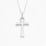 Silver Cross Pendant - Ancient Ankh Necklace - Christian Pendant made in 925 Sterling Silver. Ideal for everyday wear and perfect for birthday gifting and special occasions.