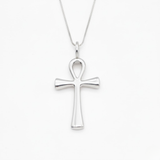 Silver Cross Pendant - Ancient Ankh Necklace - Christian Pendant made in 925 Sterling Silver. Ideal for everyday wear and perfect for birthday gifting and special occasions.