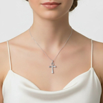 Elegant Silver Cross Pendant featuring an Ancient Ankh design, crafted in 925 Sterling Silver for any occasion.