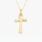 Delicate Gold Ankh Necklace in 18k Gold Vermeil, a beautiful fusion of spirituality and style, perfect for daily wear.