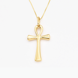 Delicate Gold Ankh Necklace in 18k Gold Vermeil, a beautiful fusion of spirituality and style, perfect for daily wear.