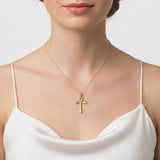 Elegant 18k Gold Vermeil Ankh Necklace, a timeless symbol of life and faith, perfect for any occasion.
