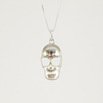 Silver Skull Pendant Necklace - Crafted from 925 Sterling Silver, a bold accessory for gothic lovers and a great gift choice.