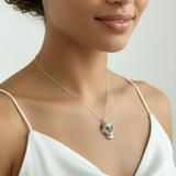 Elegant Silver Skull Necklace - Unique Skull Head Pendant in 925 Sterling Silver, perfect for daily wear and special gifts.