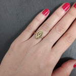 Gold Fish Ring, Pisces Ring, Gold Plated Ring, Vermeil Ring, Flat Ring, Marquise Ring, Fish Ring, Symbolic Ring, Boho Ring, Christian Ring