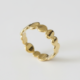 Gold Bubble Band - Dainty 18k Gold Vermeil ring, perfect for layering or gifting on birthdays and special occasions.