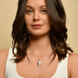 Fish Bone Pendant - Charming Silver Fish Bone Necklace crafted from 925 Sterling Silver, perfect for unique gifting and daily charm.