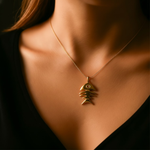 Gold Fish Pendant - Elegant Fish Bone Necklace in 18k Gold Vermeil, ideal for fish lovers and special gifts.