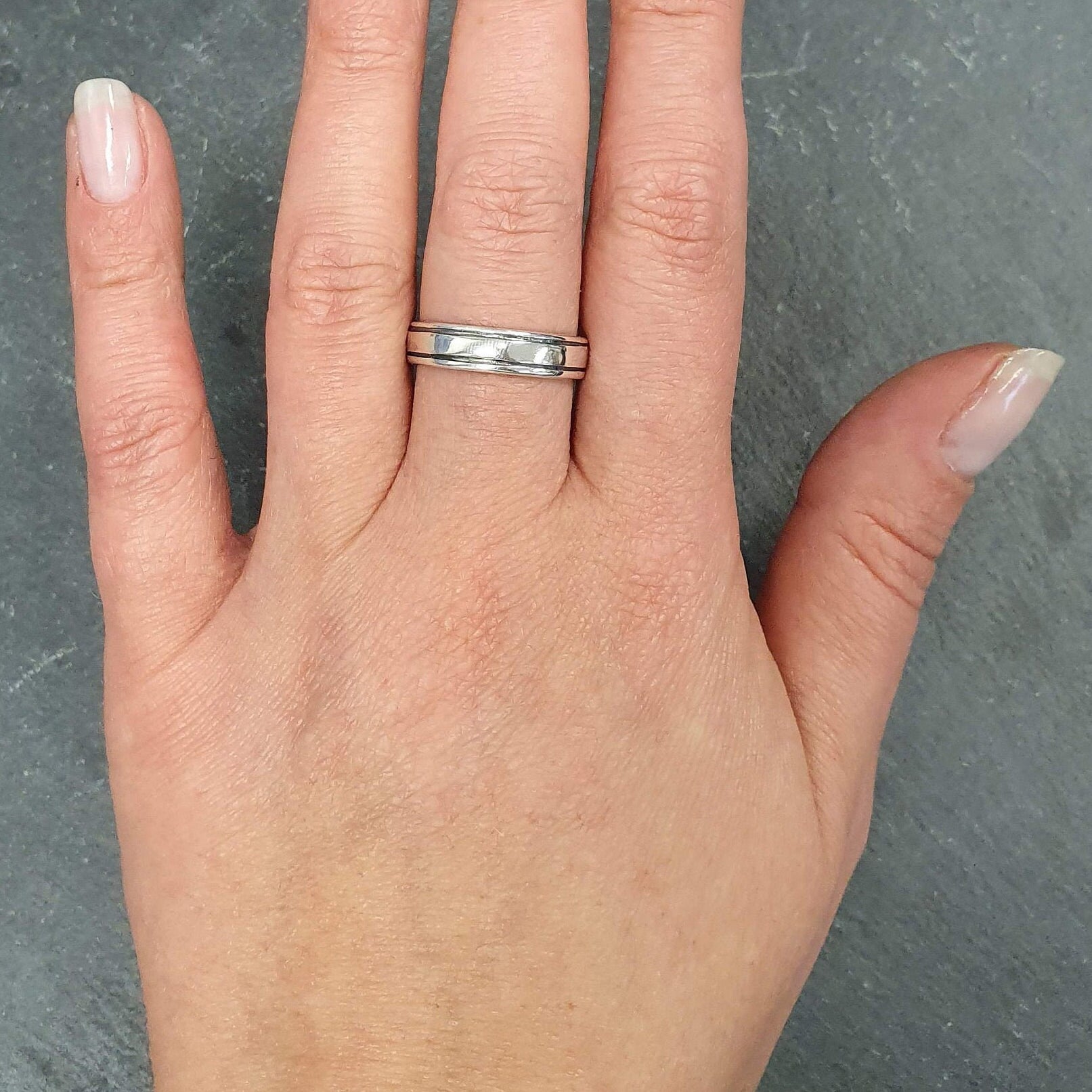 Silver Unisex Band, Sterling Silver Band, Wedding Band, Vintage Band, Oxidised Silver Band, Artistic Band, Solid Silver Ring, Silver Ring