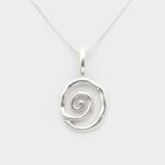 Spiral Necklace - Silver Spiral Pendant - Statement Silver Necklace made in 925 Sterling Silver. Ideal for everyday wear and perfect for birthday gifting and special occasions.