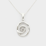 Spiral Necklace - Silver Spiral Pendant - Statement Silver Necklace made in 925 Sterling Silver. Ideal for everyday wear and perfect for birthday gifting and special occasions.