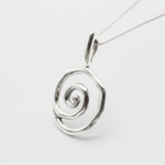 Elegant spiral pendant in 925 sterling silver, perfect for adding a touch of sophistication to everyday outfits.