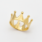 Gold Crown Ring - Gold King Ring, Gold Tiara Ring made in 18k Gold Vermeil. Ideal for everyday wear and perfect for birthday gifting and special occasions.