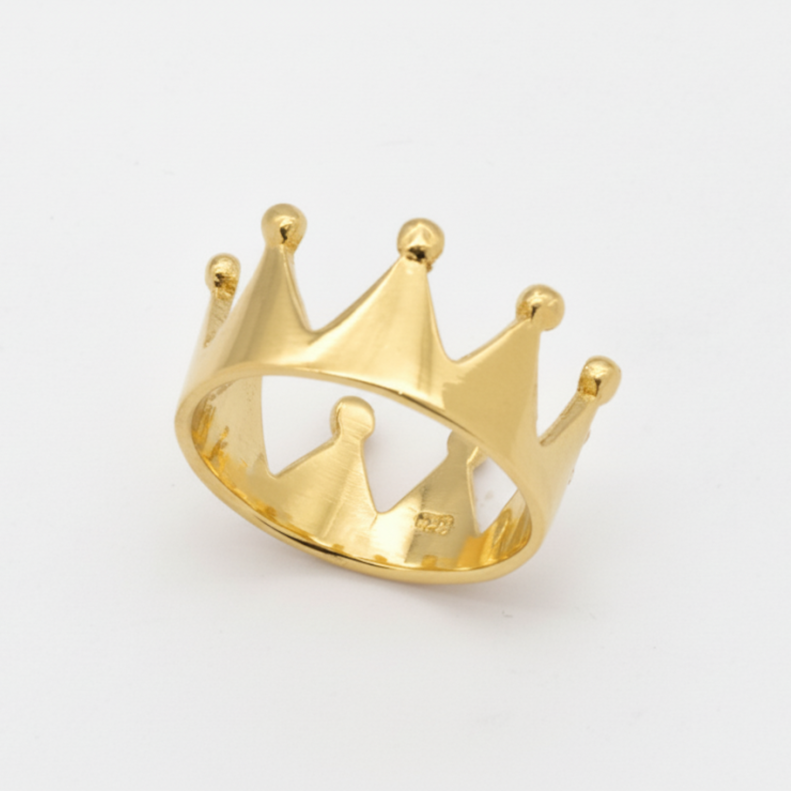 Gold Crown Ring - Gold King Ring, Gold Tiara Ring made in 18k Gold Vermeil. Ideal for everyday wear and perfect for birthday gifting and special occasions.