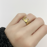 Elegant Gold Tiara Ring crafted in 18k Gold Vermeil, perfect for everyday wear and special celebrations.