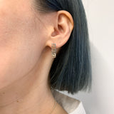 Aztec Earrings, Swirl Earrings, Tribal Earring, Symbolic Earrings, Twist Earrings, Clasp Earrings, Art Deco Earrings, 925 Silver Earrings