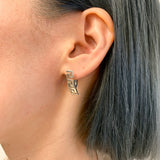 Aztec Earrings, Swirl Earrings, Tribal Earring, Symbolic Earrings, Twist Earrings, Clasp Earrings, Art Deco Earrings, 925 Silver Earrings